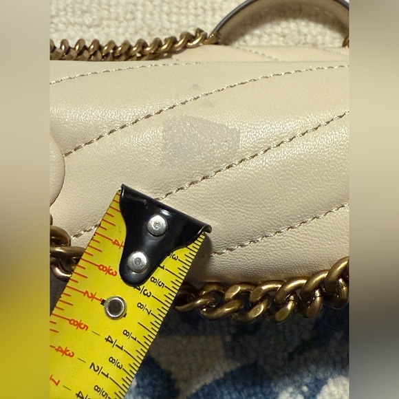 Tory Burch Small Cream Kira Chevron Leather Shoulder Bag - Picture 16 of 16